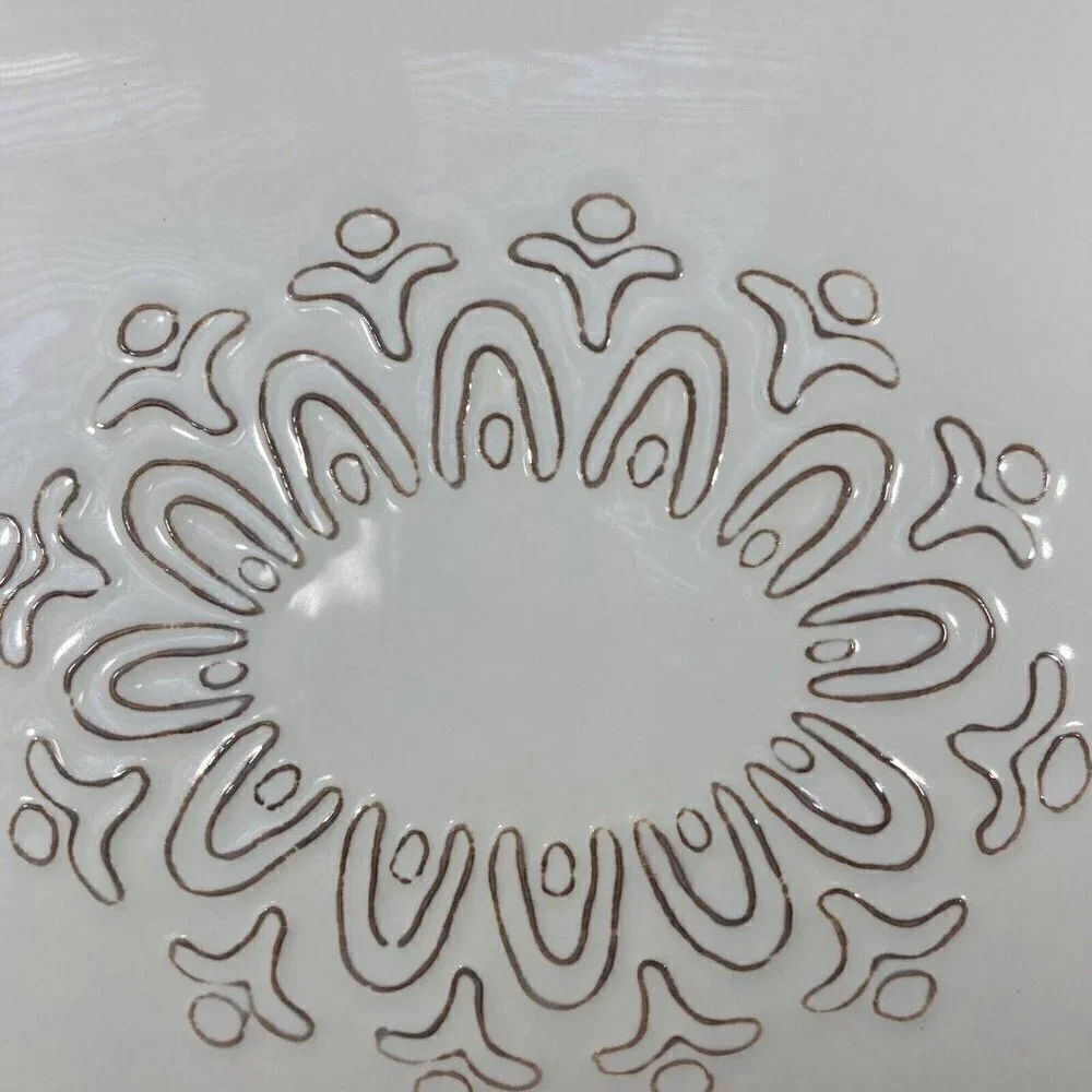Pier One Creamy White Terracotta 14”x9”Glazed Farmhouse Mid Transitional Platter